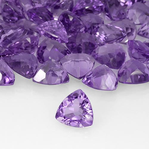 Ametista Viola scuro naturale da 2.96 ct, Taglio trillion, VS