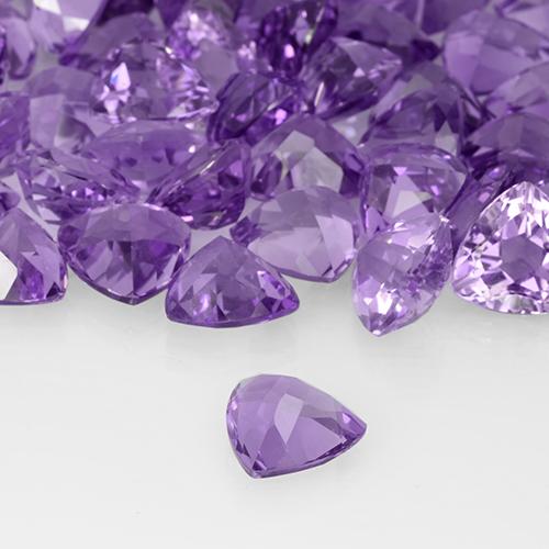 Ametista Viola scuro naturale da 2.96 ct, Taglio trillion, VS