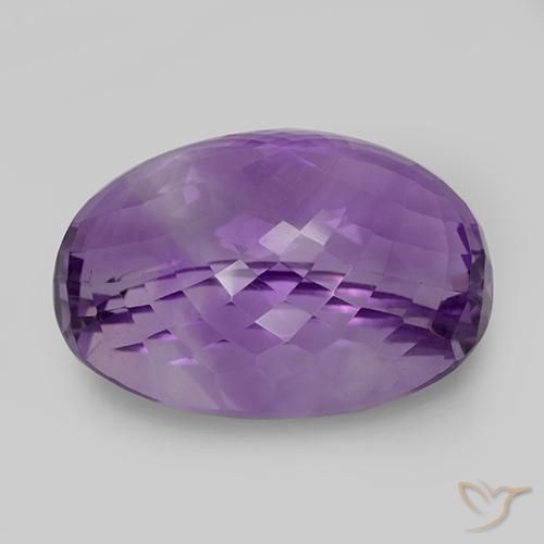 Ametista Viola medio-scuro naturale da 47.30 ct, Ovale, IF
