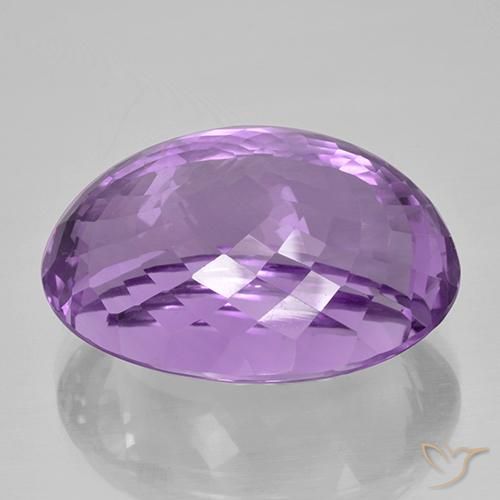 Ametista Viola tendente al rosa naturale da 52.67 ct, Ovale, IF