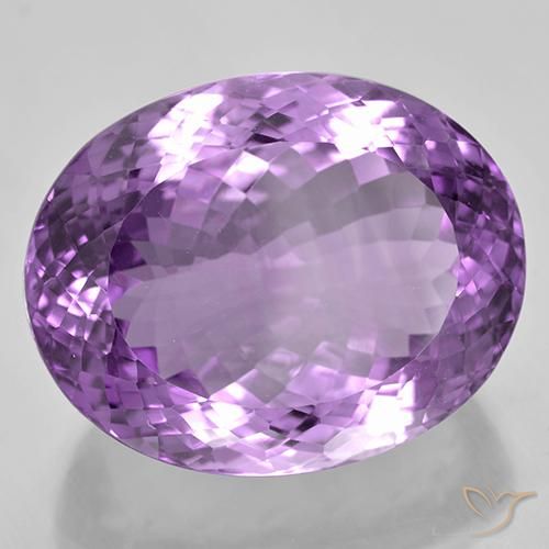 Ametista Viola tendente al rosa naturale da 52.93 ct, Ovale, IF