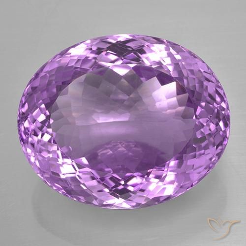 33.35ct Naturale violaceo Ametista, Ovale, IF