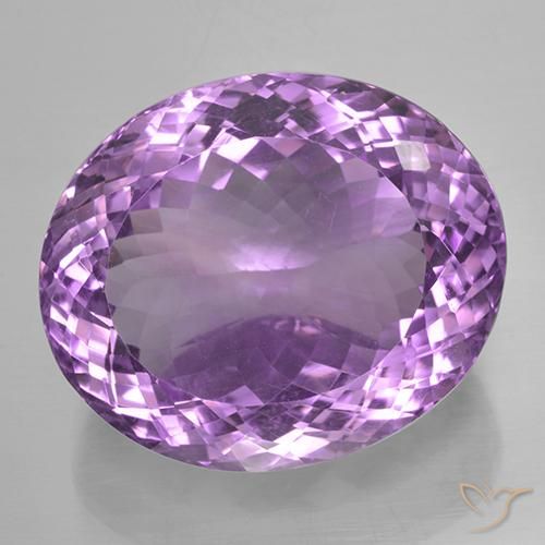 44.98ct Naturale violaceo Ametista, Ovale, VVS