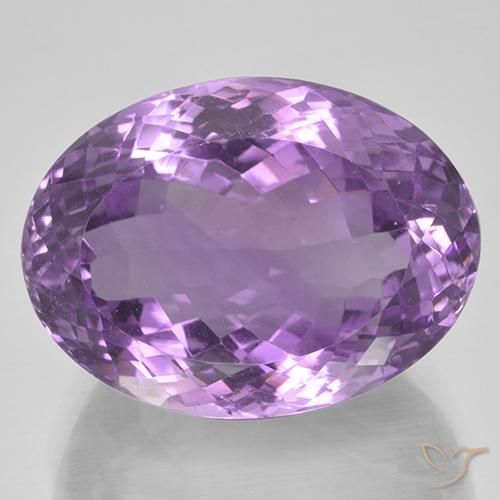 39.04ct Naturale violaceo Ametista, Ovale, IF