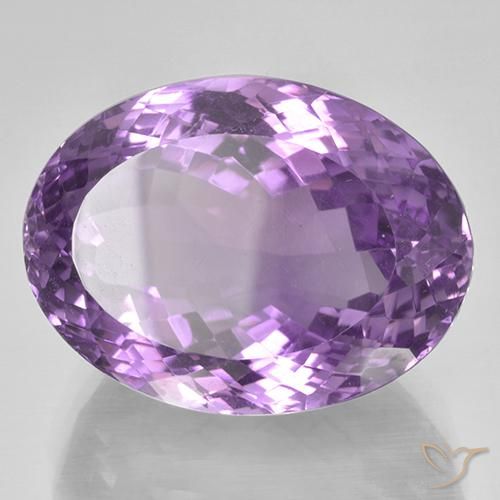 Ametista violaceo naturale da 39.04 ct, Ovale, IF