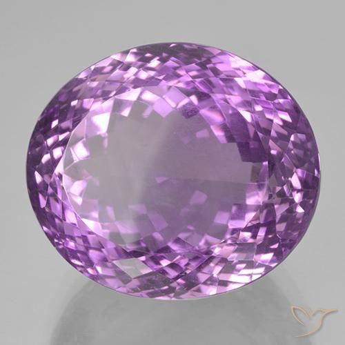 Ametista Viola violaceo intenso naturale da 47.87 ct, Ovale, IF