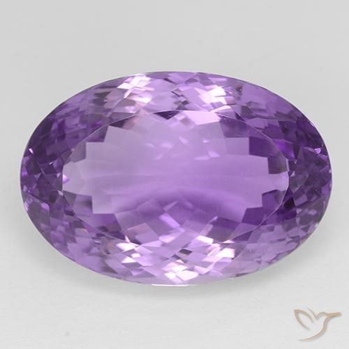 33.30ct Naturale Viola violaceo medio-scuro Ametista, Ovale, IF