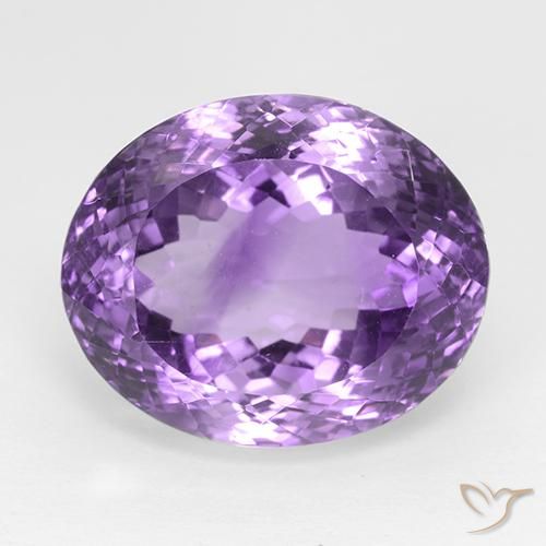 30.81ct Naturale Viola violaceo medio Ametista, Ovale, IF