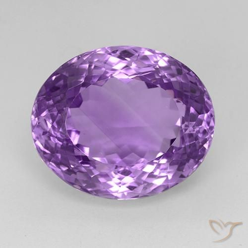25.81ct Naturale Viola violaceo medio Ametista, Ovale, VVS