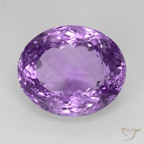 Ametista Viola violaceo medio naturale da 25.81 ct, Ovale, VVS
