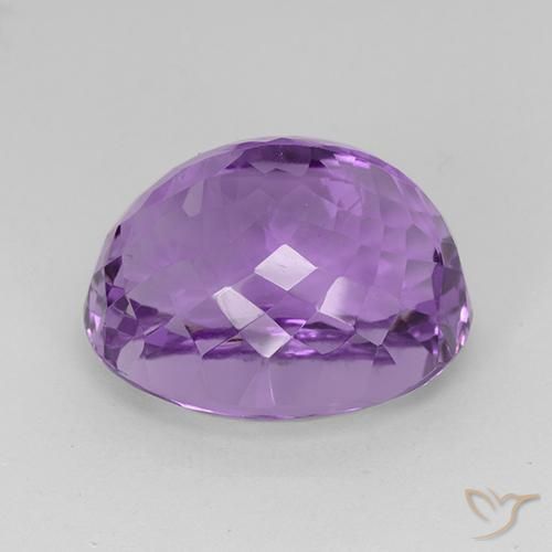 Ametista Viola violaceo medio naturale da 25.81 ct, Ovale, VVS