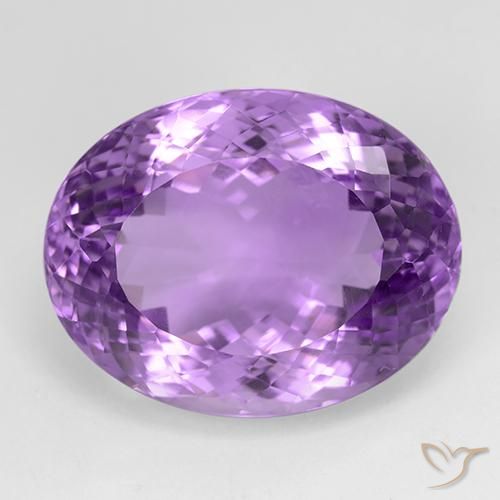 31.21ct Naturale Viola violaceo medio Ametista, Ovale, IF
