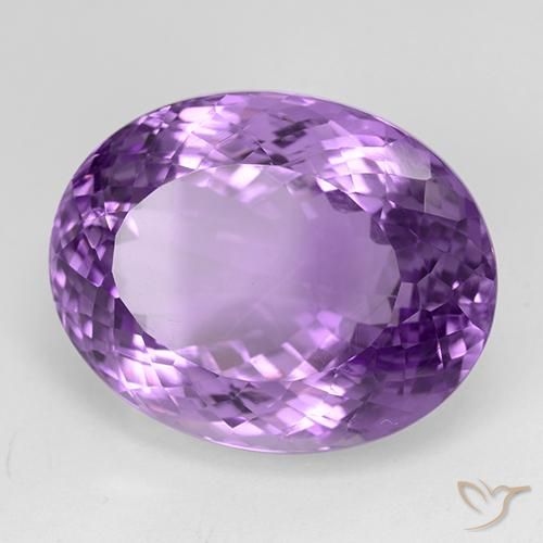 Ametista Viola violaceo medio naturale da 31.21 ct, Ovale, IF