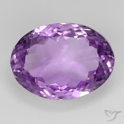 30.78ct Naturale Viola violaceo medio Ametista, Ovale, IF