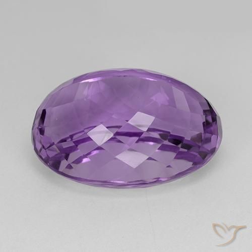 Ametista Viola violaceo medio naturale da 30.78 ct, Ovale, IF