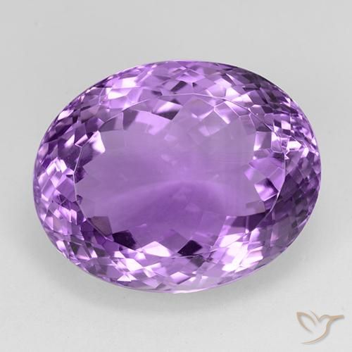 28.46ct Naturale Viola violaceo intenso Ametista, Ovale, IF