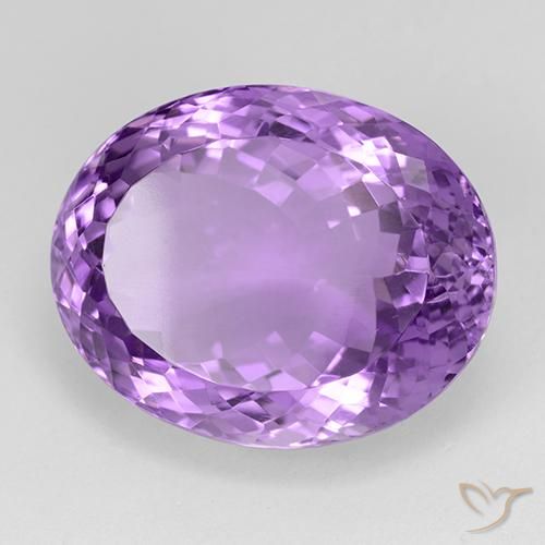 Ametista Viola violaceo intenso naturale da 28.46 ct, Ovale, IF