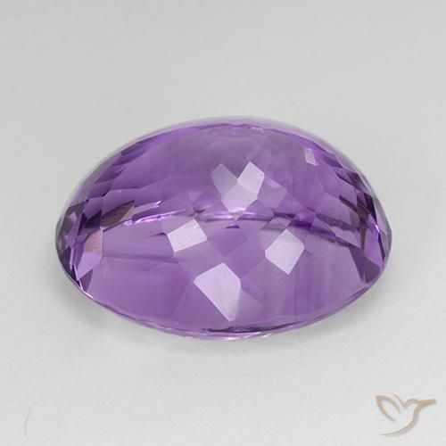 Ametista Viola violaceo intenso naturale da 28.46 ct, Ovale, IF