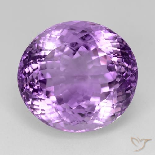 31.90ct Naturale Viola tendente al rosa Ametista, Ovale, VVS