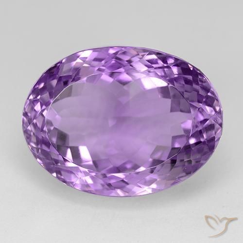33.57ct Naturale violaceo Ametista, Ovale, IF