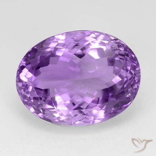 30.50ct Naturale Viola tendente al rosa Ametista, Ovale, IF