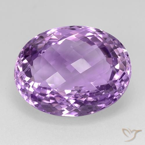 26.60ct Naturale Viola tendente al rosa Ametista, Ovale, VVS