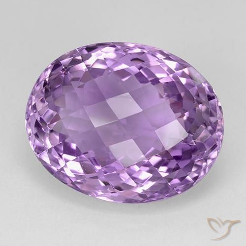 Ametista Viola tendente al rosa naturale da 26.60 ct, Ovale, VVS