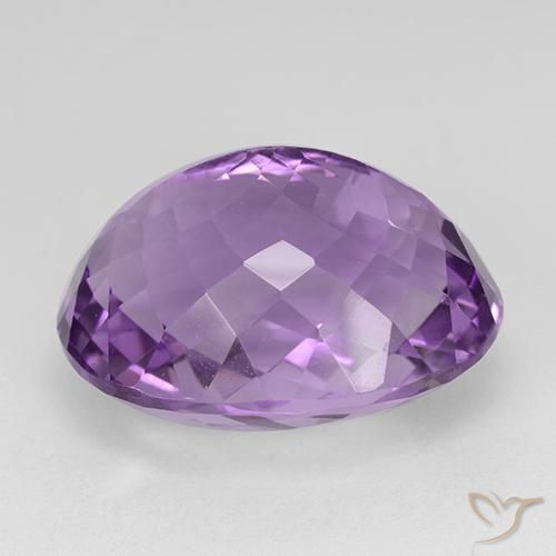 Ametista Viola tendente al rosa naturale da 26.60 ct, Ovale, VVS