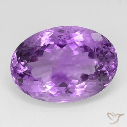 31.04ct Naturale violaceo Ametista, Ovale, IF
