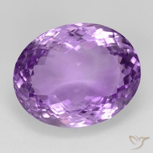 33.65ct Naturale violaceo Ametista, Ovale, VVS