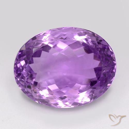 25.76ct Naturale Viola tendente al rosa Ametista, Ovale, VVS