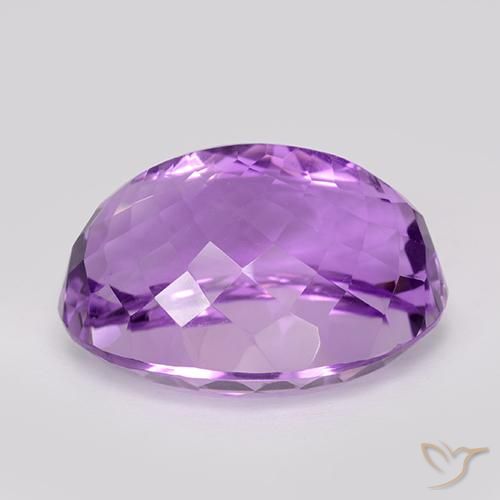 Ametista Viola tendente al rosa naturale da 25.76 ct, Ovale, VVS