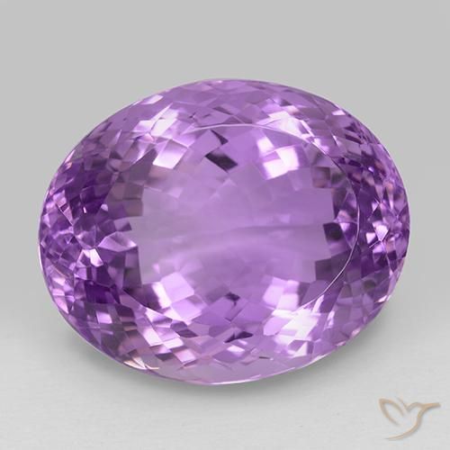29.78ct Naturale Viola violaceo medio Ametista, Ovale, VVS