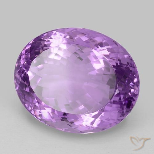 Ametista Viola violaceo medio naturale da 29.78 ct, Ovale, VVS