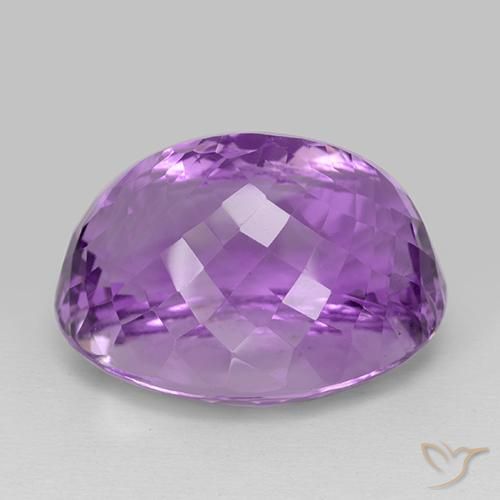Ametista Viola violaceo medio naturale da 29.78 ct, Ovale, VVS