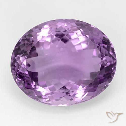 33.84ct Naturale Viola tendente al rosa Ametista, Ovale, IF