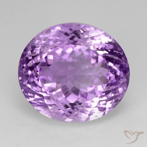 30.39ct Naturale violaceo Ametista, Ovale, VVS