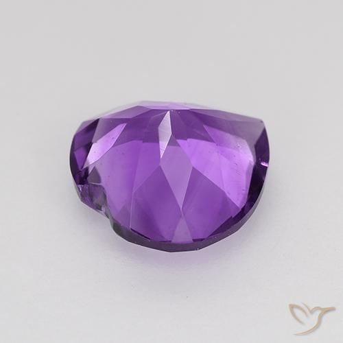 Ametista viola vivido naturale da 1.44 ct, Cuore, VS