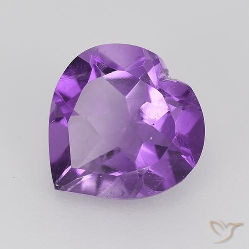 Ametista Viola Intenso naturale da 1.55 ct, Cuore, VS