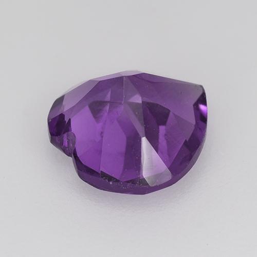 Ametista viola vivido naturale da 1.40 ct, A forma di cuore, VS