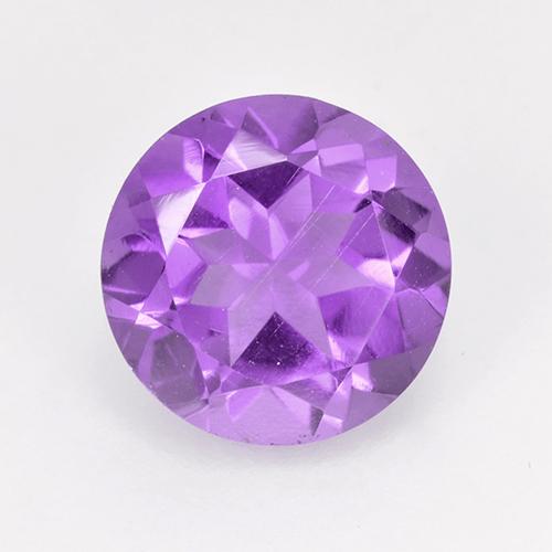 Ametista viola vivido naturale da 1.79 ct, Taglio rotondo, VVS-VS