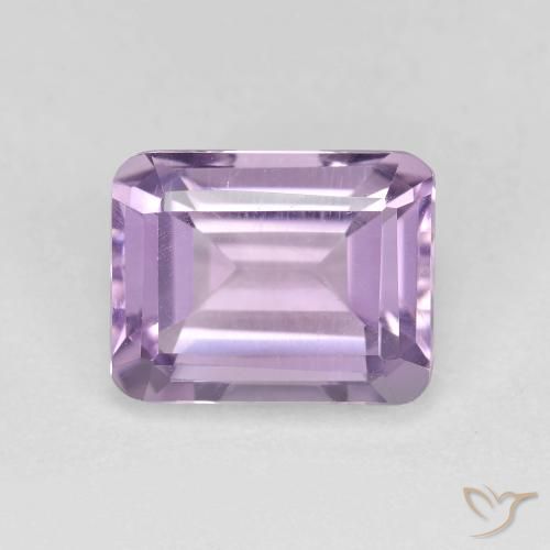 2.37ct Naturale Viola chiaro Ametista, Taglio smeraldo, VVS