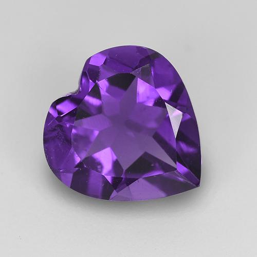 Ametista Viola Intenso naturale da 1.50 ct, A forma di cuore, VS