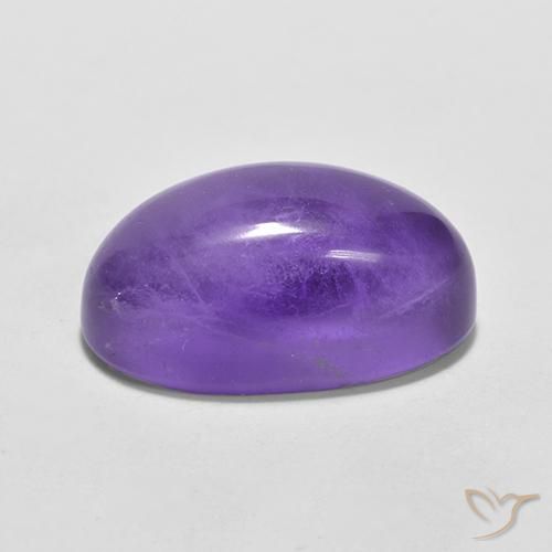 Ametista Viola medio naturale da 4.66 ct, Ovale, Trasparente