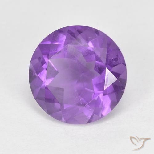 1.76ct Naturale viola vivido Ametista, Rotondo, VS