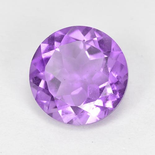 Ametista viola porpora naturale da 1,63 ct, taglio rotondo, VS