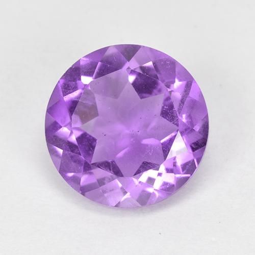 Ametista viola porpora naturale da 1,63 ct, taglio rotondo, VS