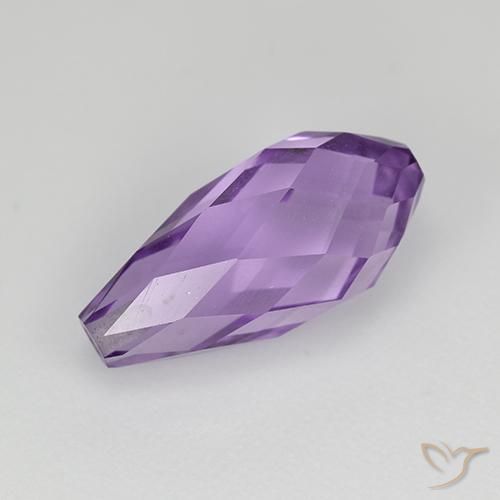 3.42ct Naturale Viola scuro Ametista, Taglio briolette, VS