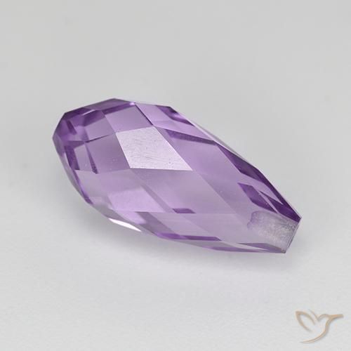 Ametista Viola scuro naturale da 3.42 ct, Taglio briolette, VS