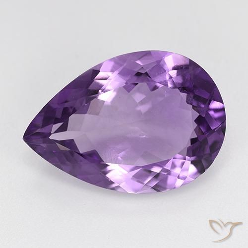 8.55ct Naturale Viola violaceo medio Ametista, Forma a pera, VS